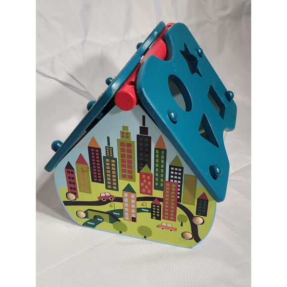 Ginsey OOPS wooden Happy House shape sorter no shapes - Picture 4 of 10